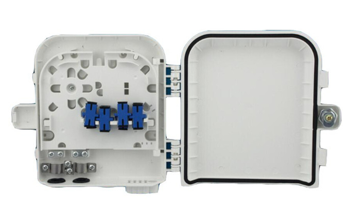 Caja de distribución de fibra exterior FTTH de 8 puertos Material ABS con adaptador SC 3