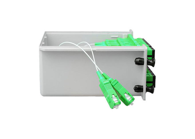 Caja del divisor del SC APC 1x16 para el cable de fribra óptica, divisor de la fibra óptica del Plc del casete 2