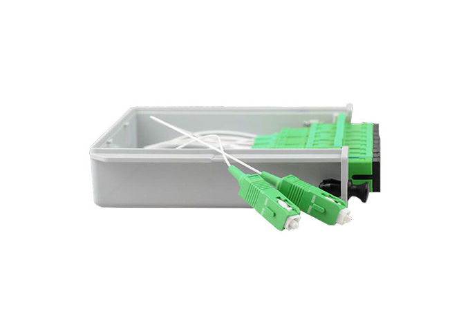 1x8 divisor óptico del PLC del casete de la fibra del SC APC en caja de la fibra óptica 2