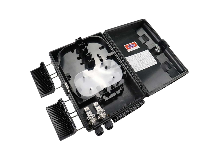 adaptador equipado negro y coletas del SC de la caja de distribución de cable de fribra óptica 0