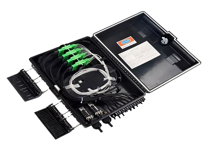 ABS Black Box IP65 de la distribución de la fibra óptica de la base de la caja 16 del equipo FTTH del equipo de la fibra óptica 0