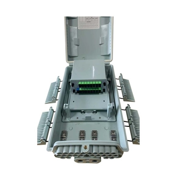 IP portuario 65 del ABS de la caja de distribución de la fibra óptica de China 24 con el divisor enchufable del PLC de la pared/del SC del método de poste 1