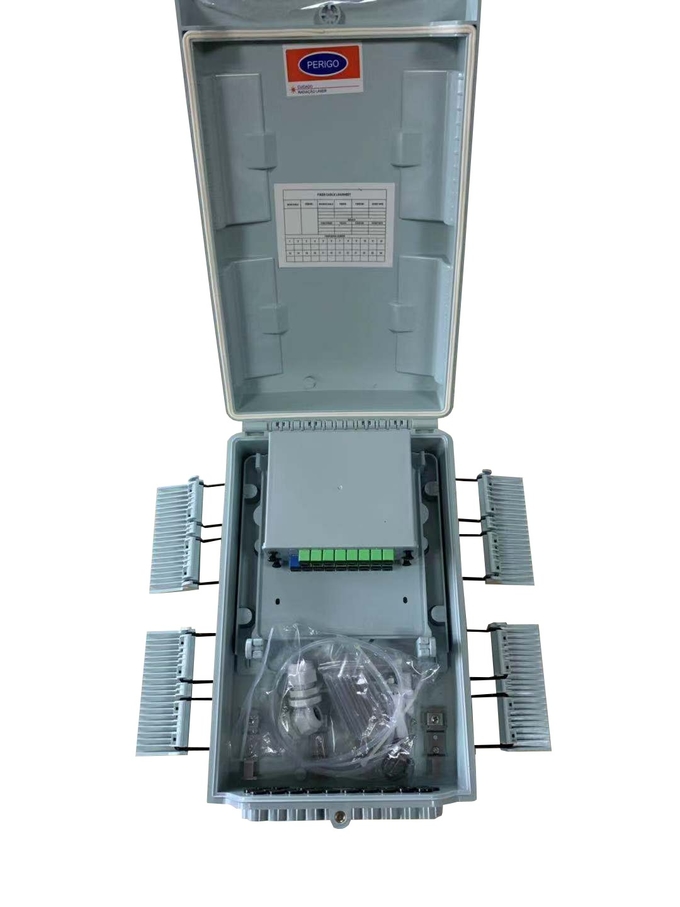 IP portuario 65 del ABS de la caja de distribución de la fibra óptica de China 24 con el divisor enchufable del PLC de la pared/del SC del método de poste 2