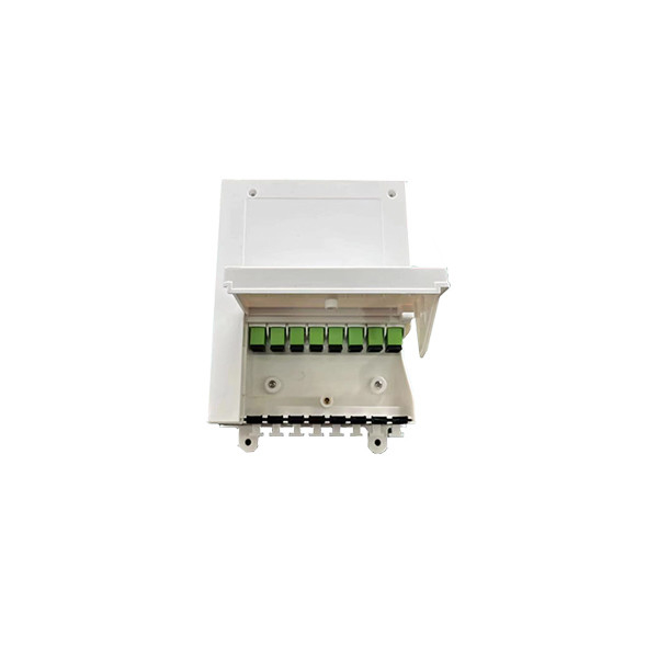 Caja terminal óptica PC+ABS IP65 de la caja de distribución de la fibra óptica de la pared de la base de FTTH 8 con el adaptador 8pcs 0