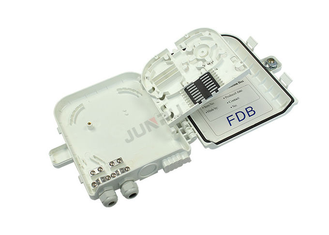 Fibra óptica negra blanca de la caja IP65 del terminal de la fibra de FTTH 8 ABS del cable de fribra óptica de la base 1