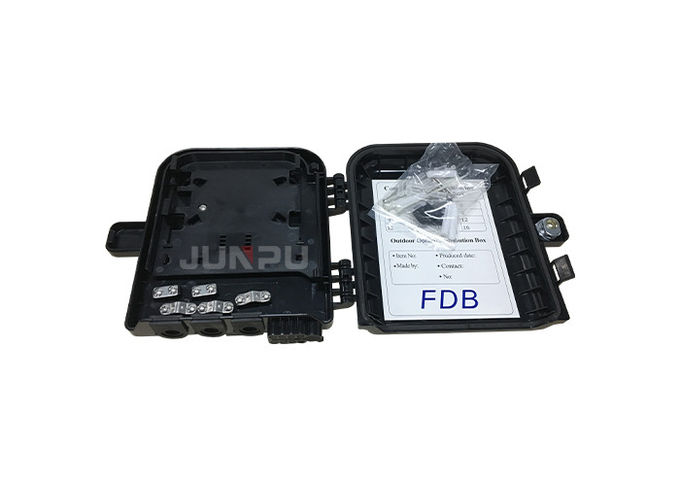 Fibra óptica negra blanca de la caja IP65 del terminal de la fibra de FTTH 8 ABS del cable de fribra óptica de la base 0
